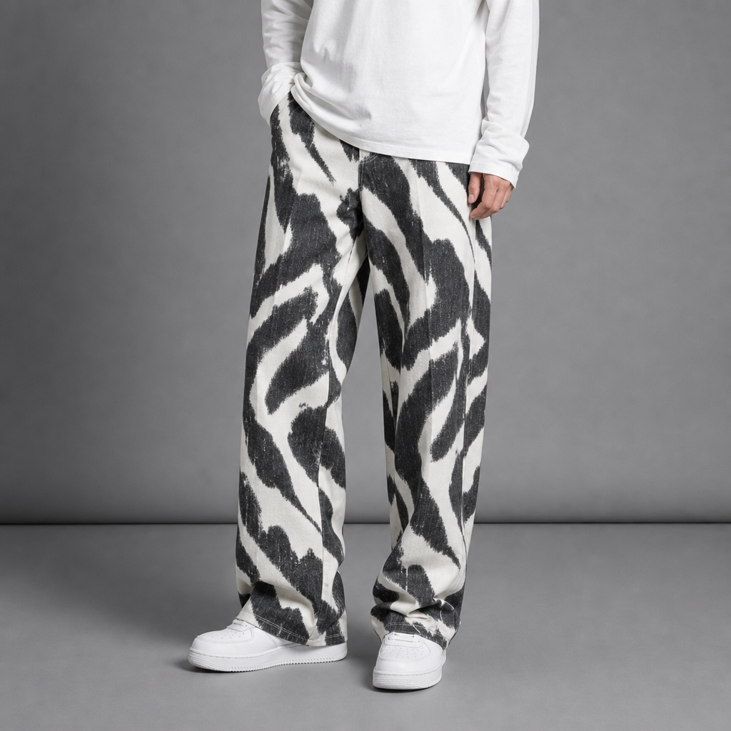 Painter Pants Cloud Print Premium Denim – Elara