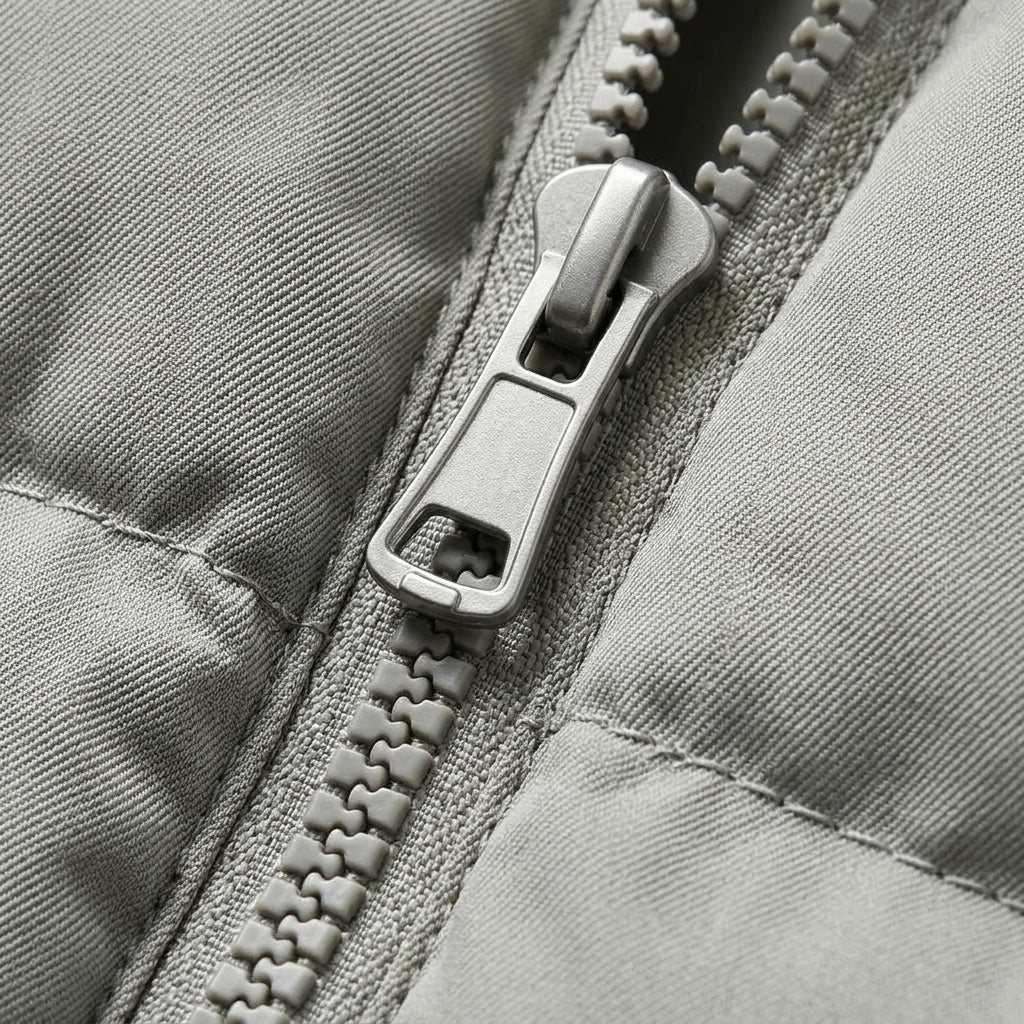 Hooded Cotton Blend Jacket With Zip Front – Marlowe