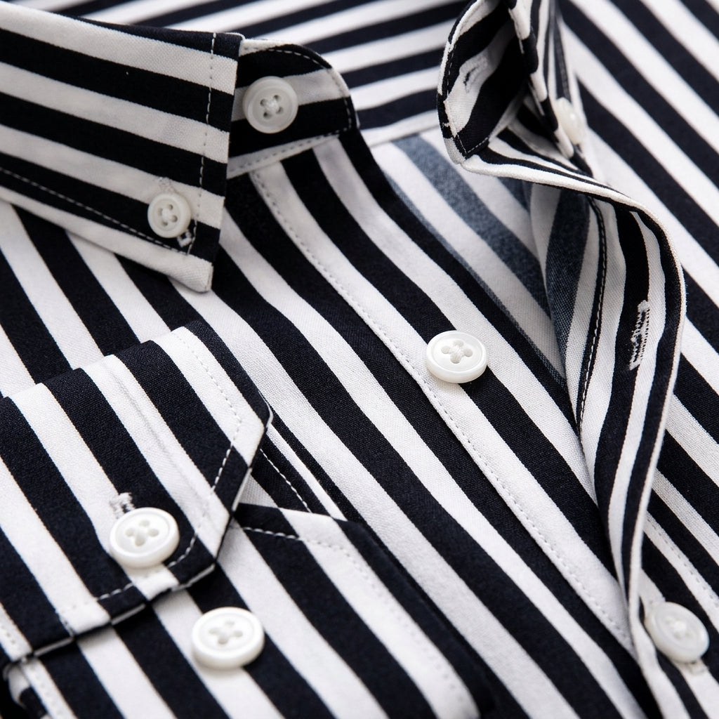Striped Shirt Cotton Blend Slim Fit – Marlowe