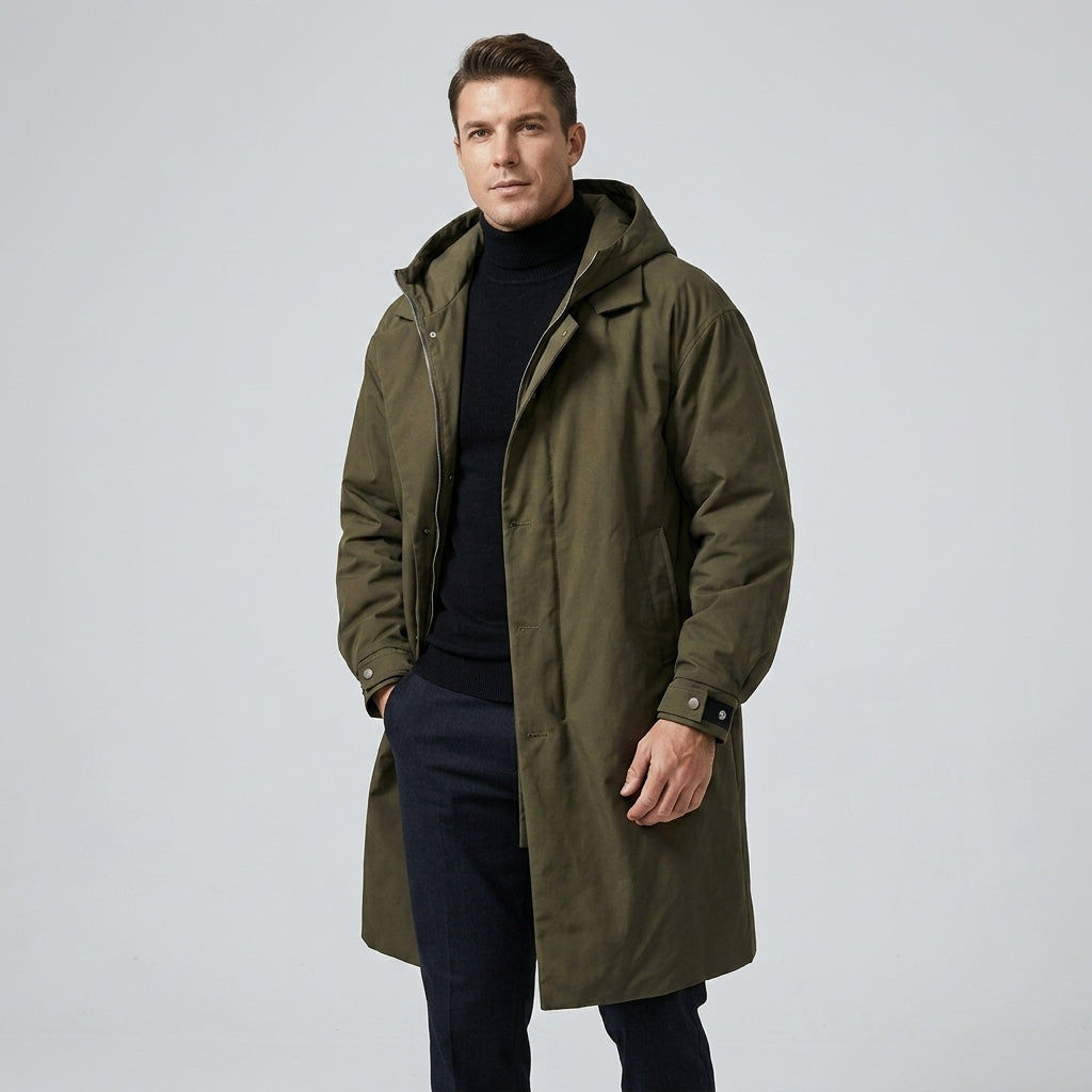 Waterproof Raincoat Polyester Blend Sleek Urban Style – Valen