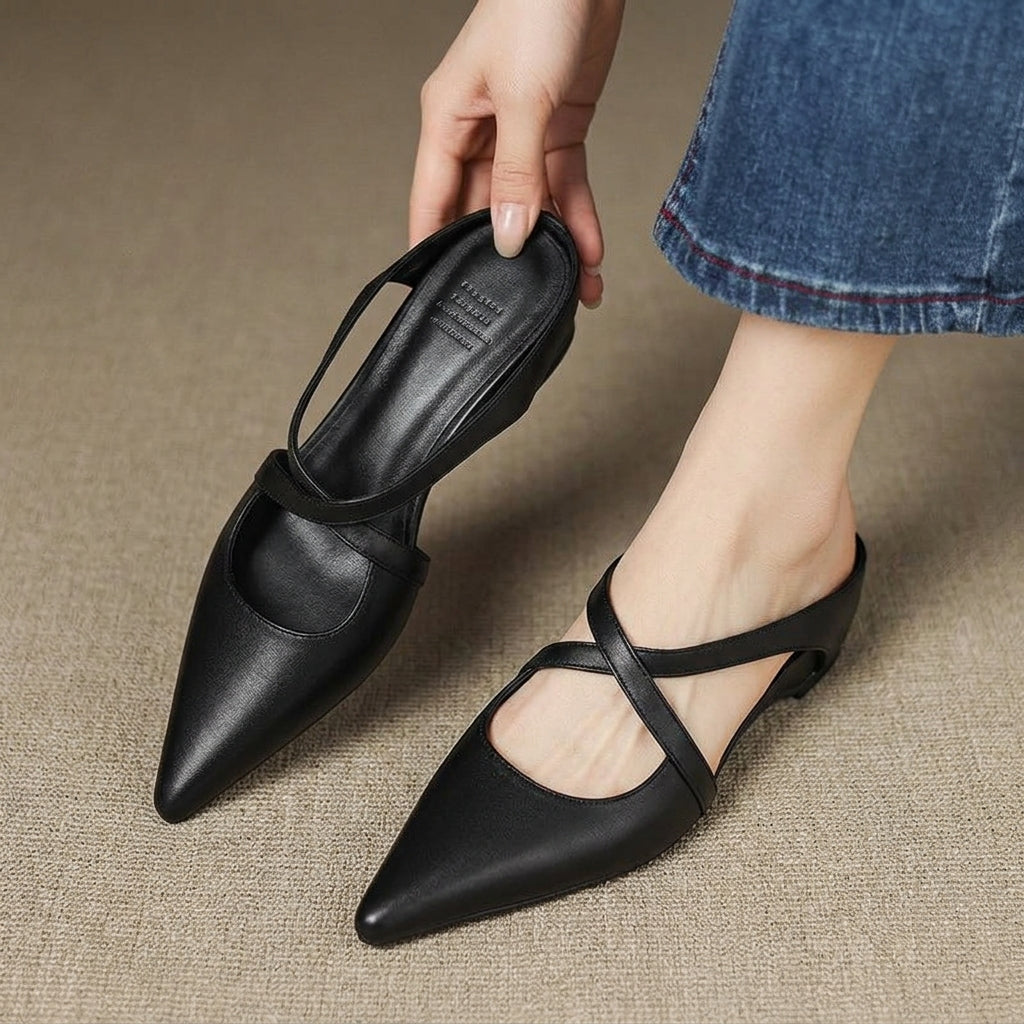 Leather Mules for Women Orthopedic Slip On Shoes – Marlowe