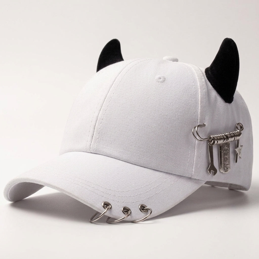 Fabric Blend Cap With Adjustable Strap And Embroidered Design – Merrin