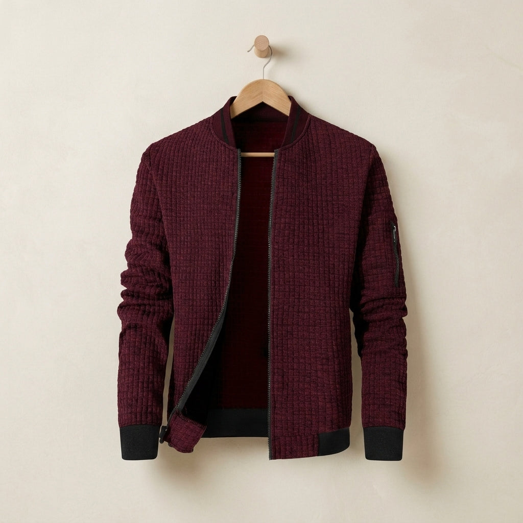 Quilted Bomber Jacket Full-Zip Lined Refined – Arden