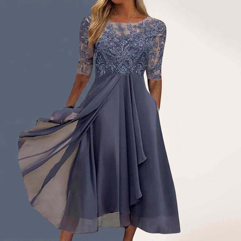 Women's Lace Occasion Dress Flattering Bodice Design – Celeste