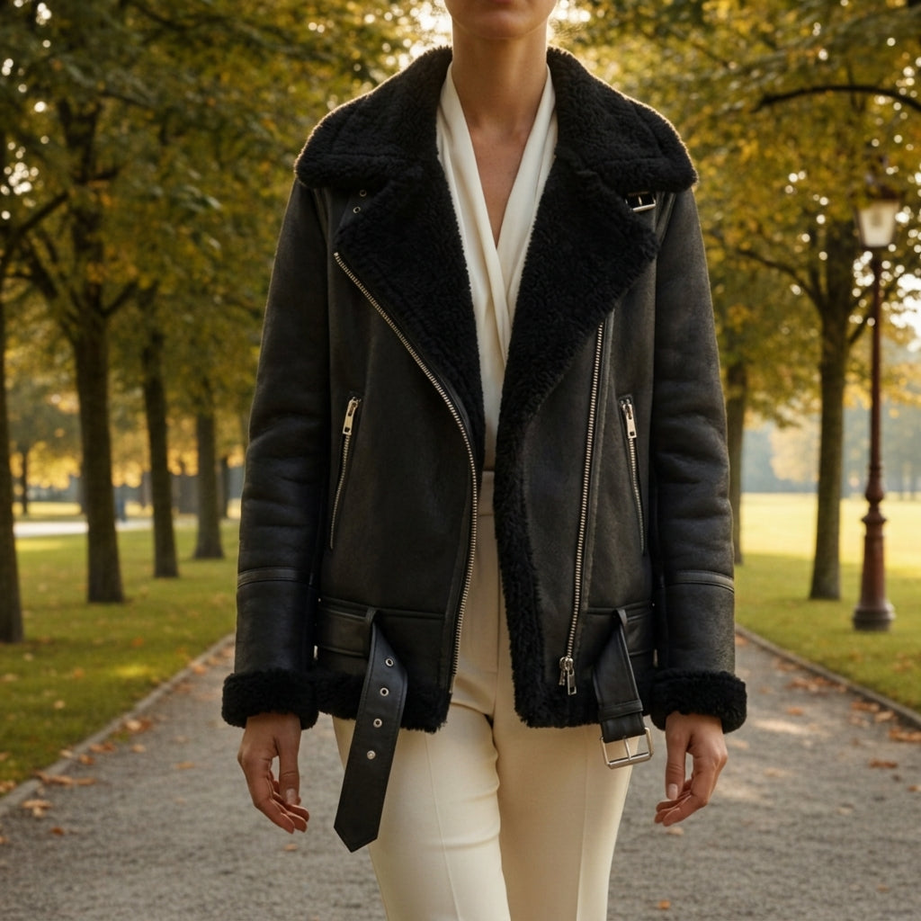 Faux Suede Sherpa Lined Jacket for Women – Marlowe
