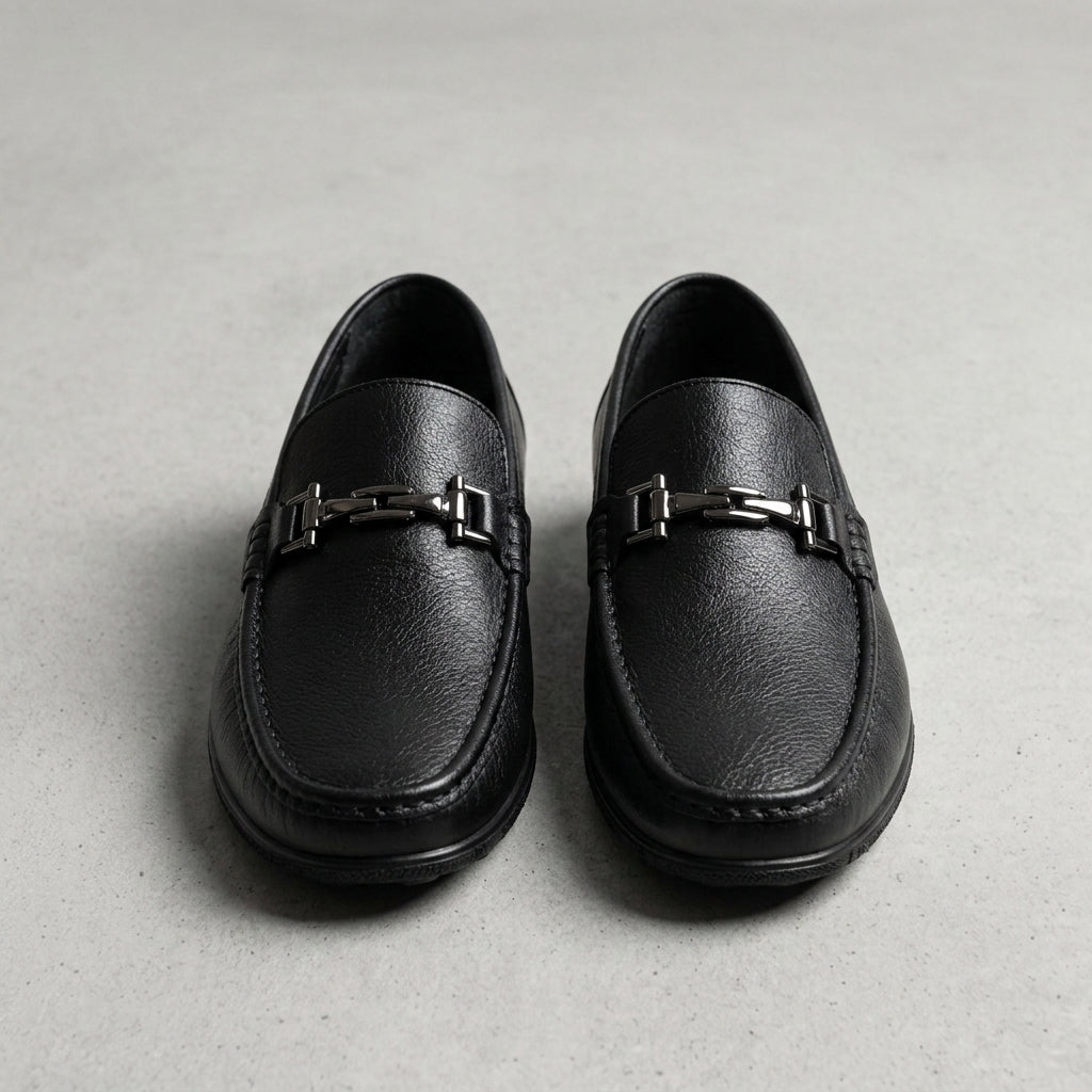 Faux Leather Bit Loafers for Women Slip-On Classic Style – Celeste