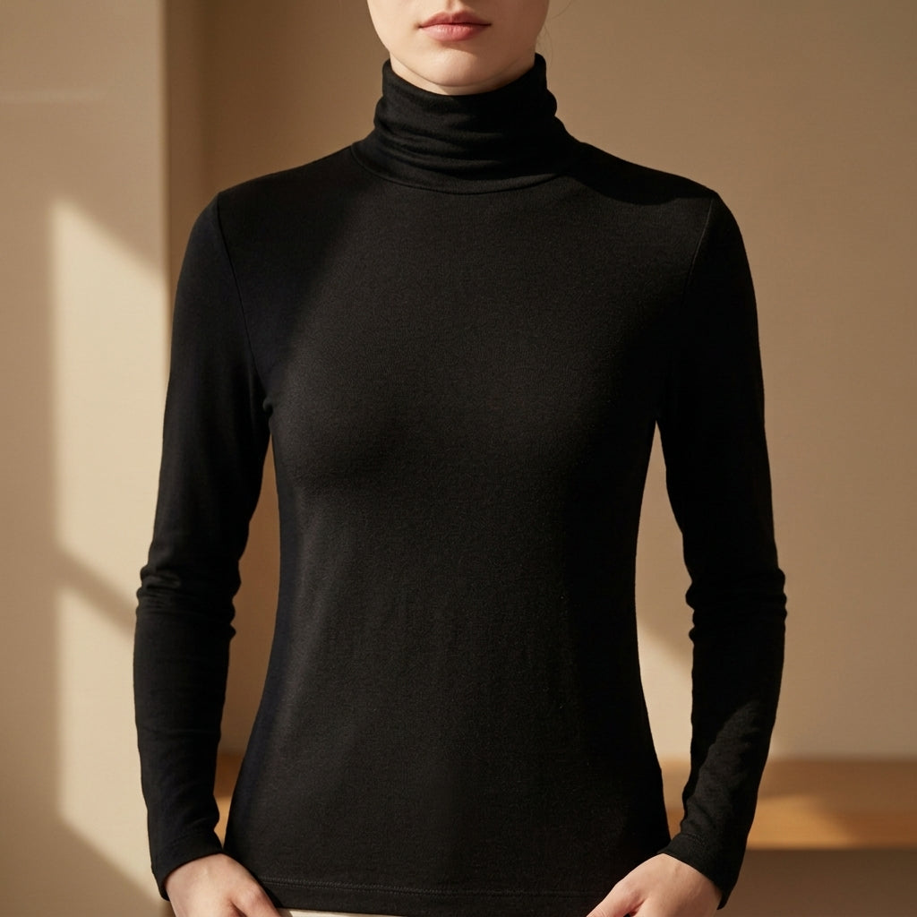 Slim Fit Turtleneck Sweater Soft Fabric Blend Classic Style – Marlowe