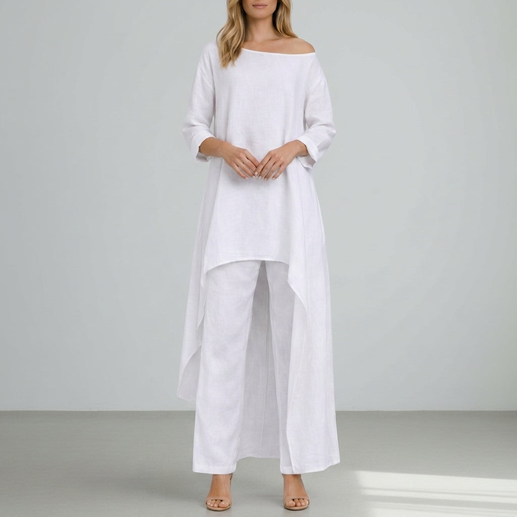 Women's Two-Piece Trouser Set Relaxed Elegant Silhouette – Celeste