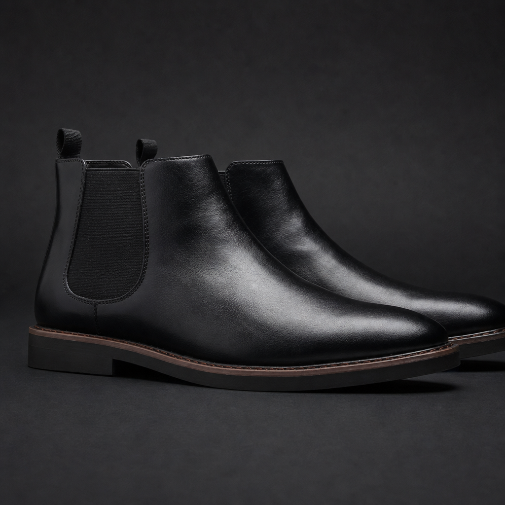 Chelsea Boots Faux Leather Slip On With Cushioned Insole – Marlowe