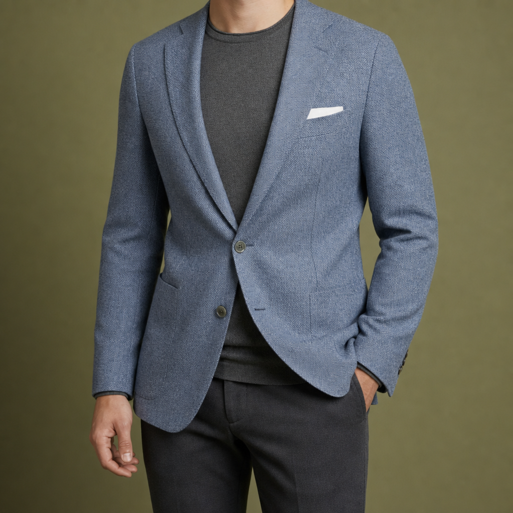 Men's Wool Blend Sport Coat Tailored Fit Textured Single Breasted – Arden