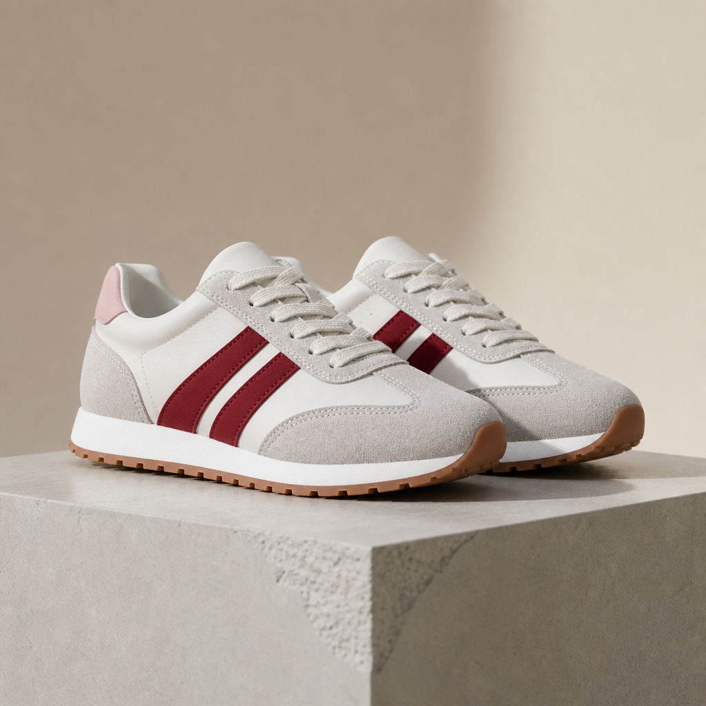 Retro Colorblock Sneakers with Cushioned Footbed and Arch Support – Elara