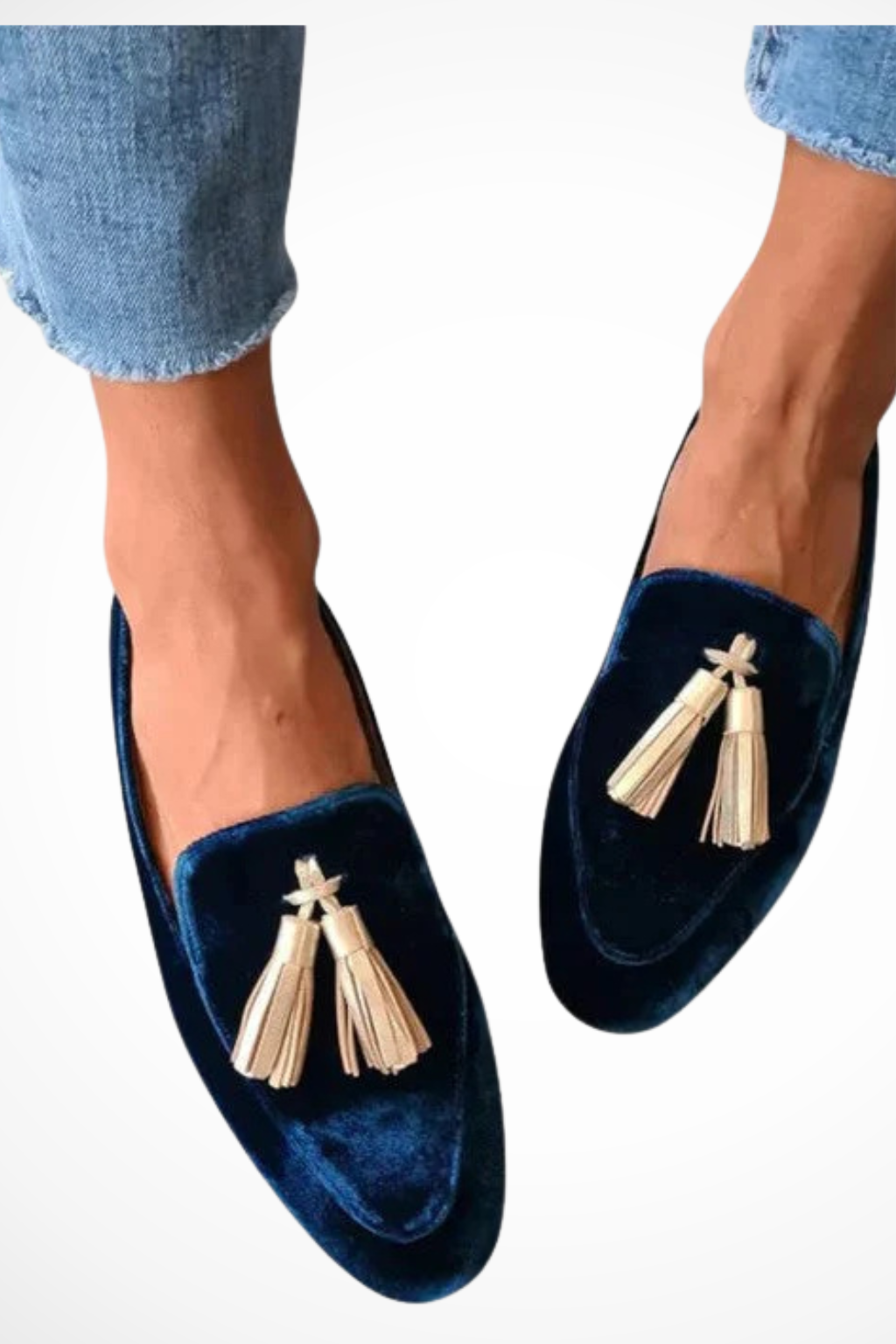 Maeve Women’s Velvet Tassel Loafers – Elegant Slip-On Luxury Footwear
