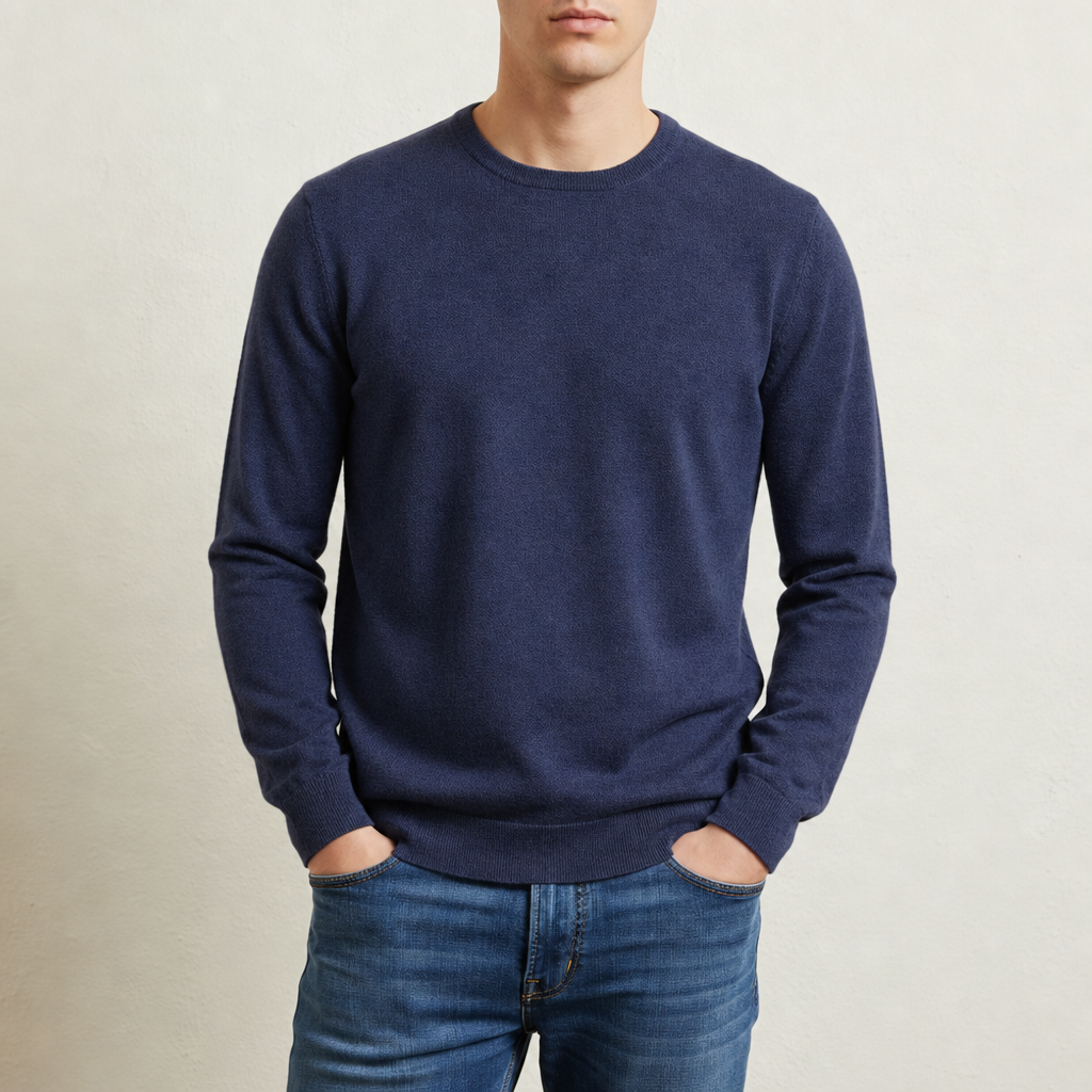 Crew Neck Sweater Lightweight Polyester Nylon Knit – Aurelia