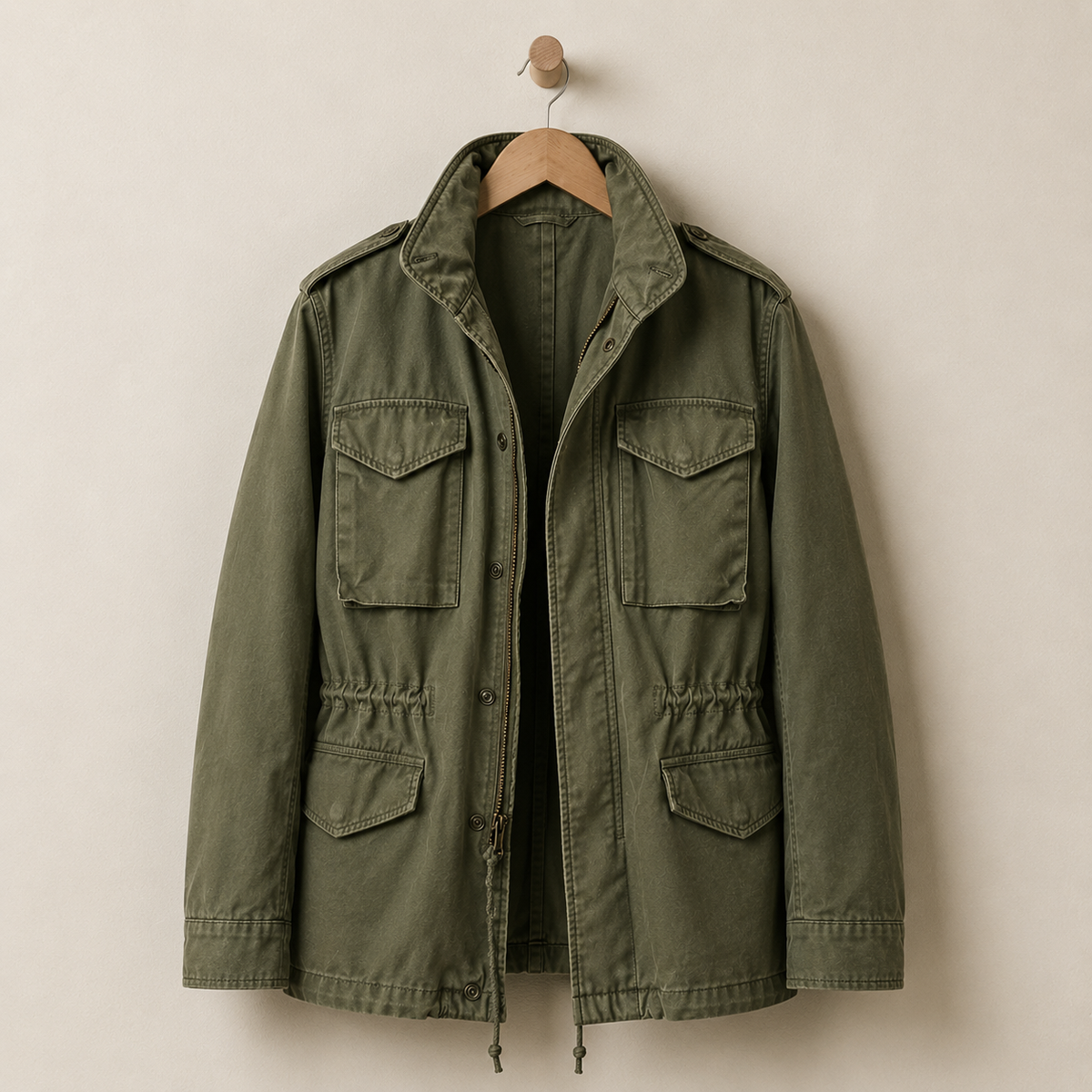 Men's Cotton Blend Field Jacket Classic Military Style – Linden