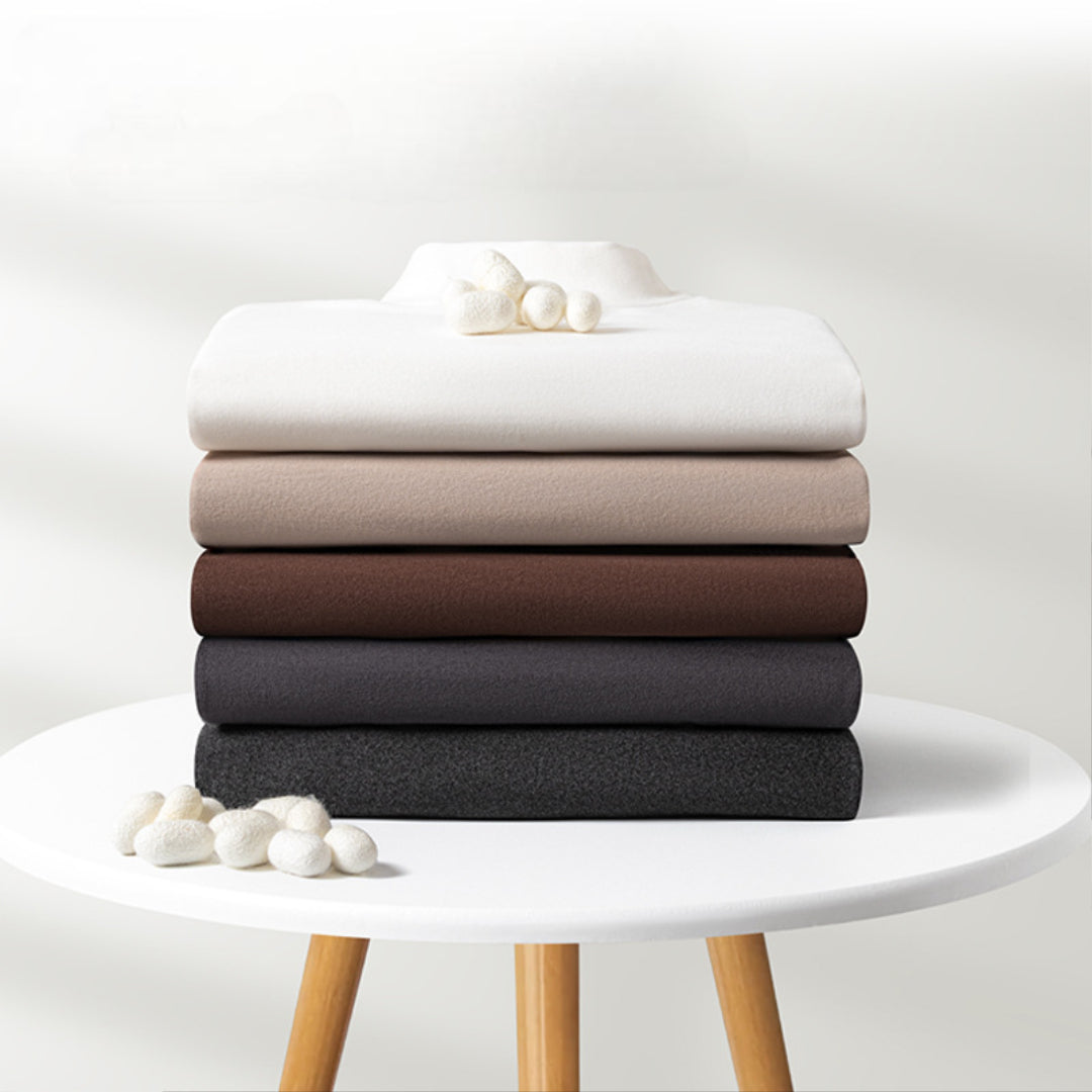 Monaco Stretch Slim Fit Mock-Neck Long Sleeve Shirt – Soft and Comfortable