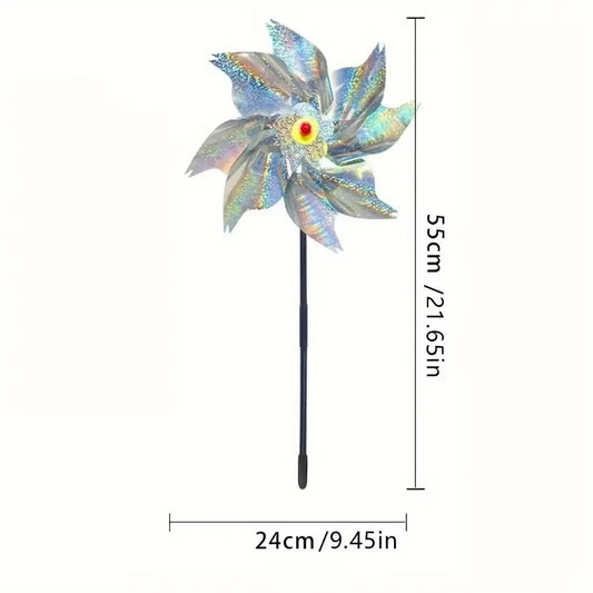 Reflective Windmill Bird Repellent Pinwheels - 5 Pack Eco-Friendly Garden Deterrents for Yard and Orchard Protection 2026