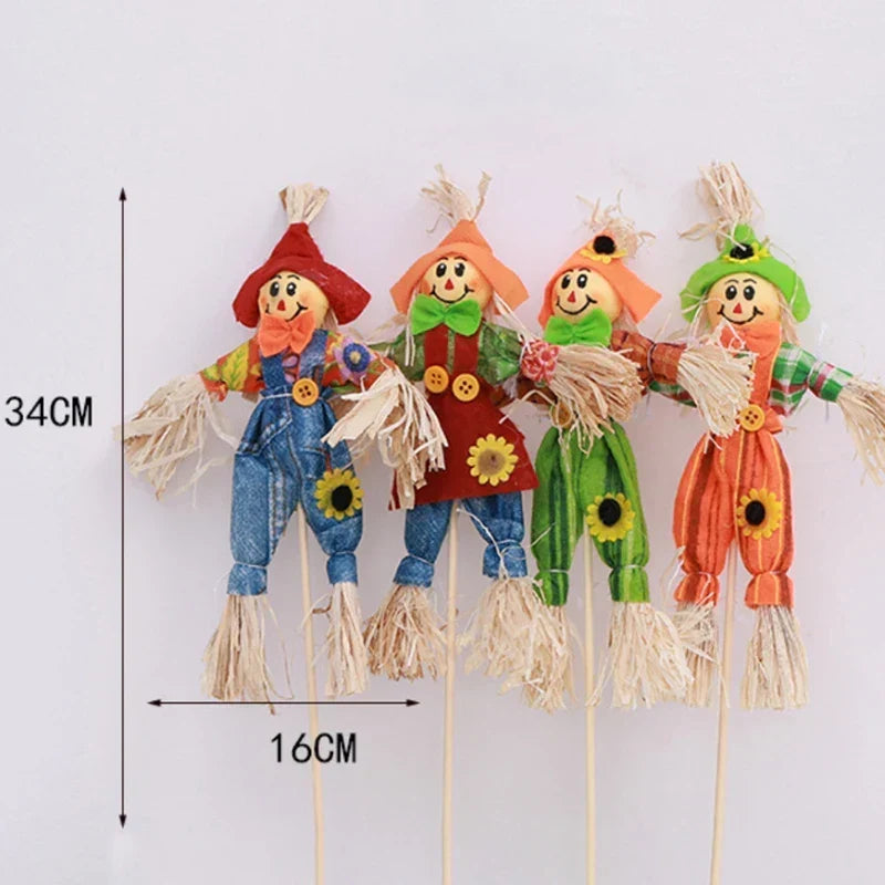 Autumn Harvest Halloween Scarecrow Garden and Yard Outdoor Decoration for Fall Seasonal Decor