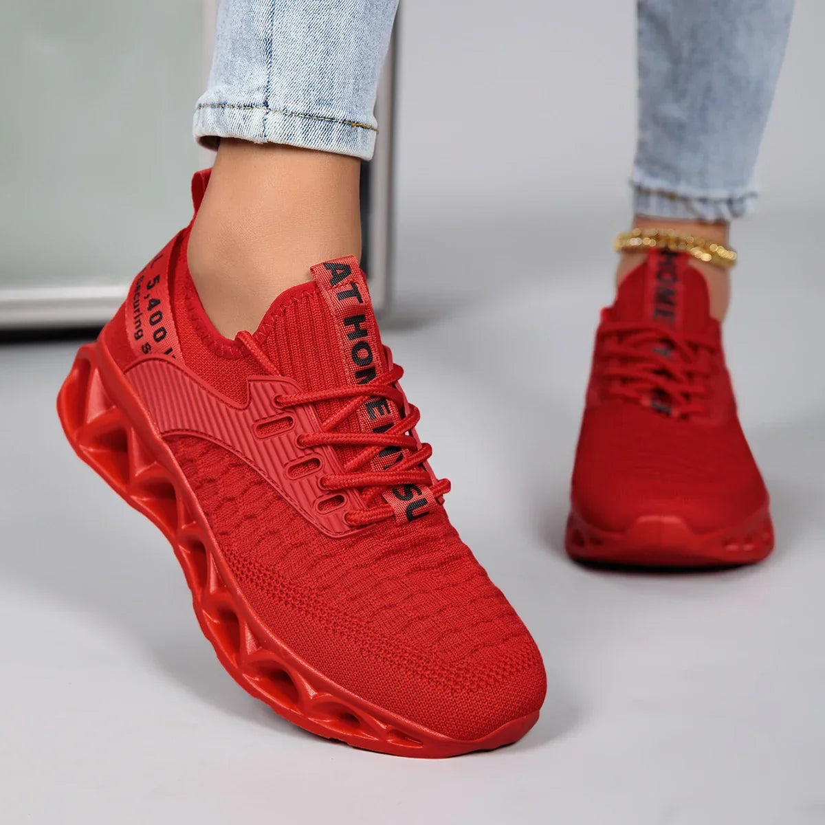 Orthopedic Walking Sneakers Lightweight Lace-Up – Elara