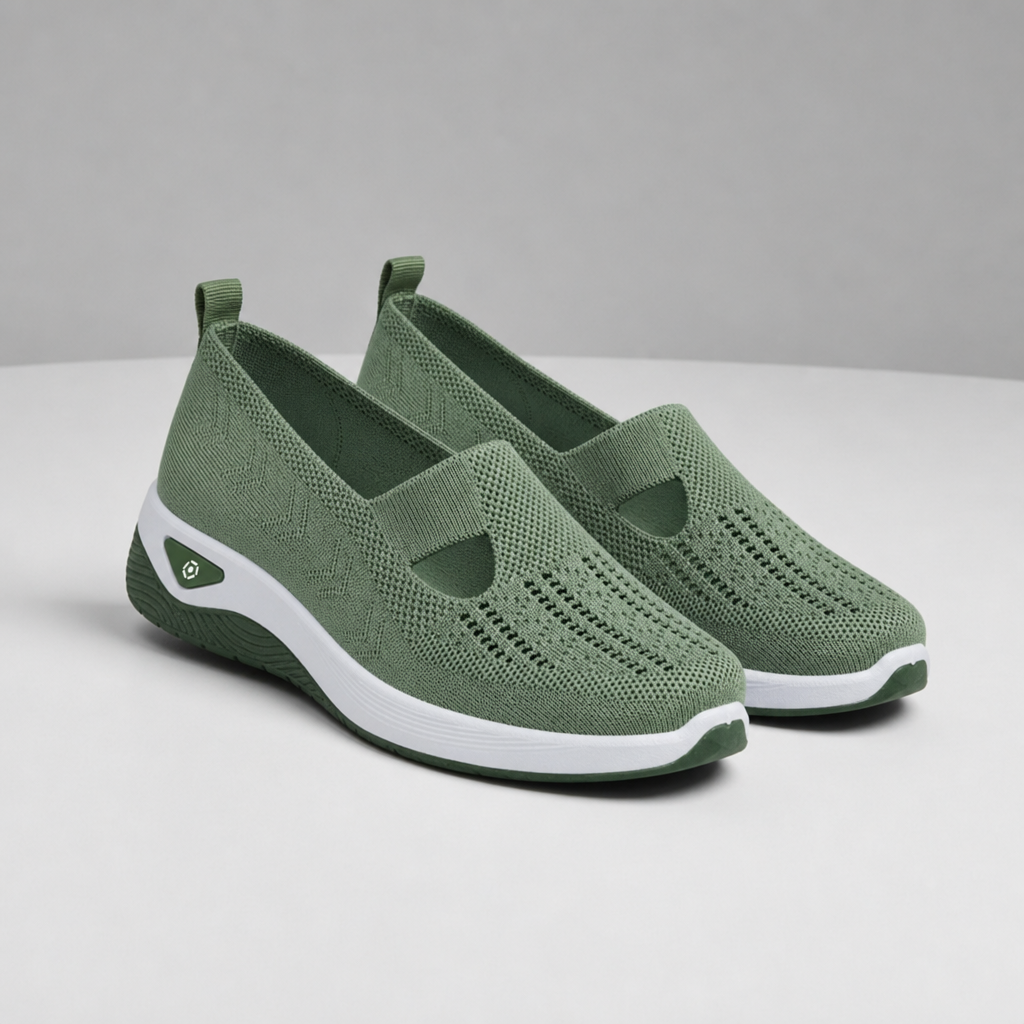 Orthopedic Knit Slip-On Shoes Breathable Stretch Knit Arch Support – Maren
