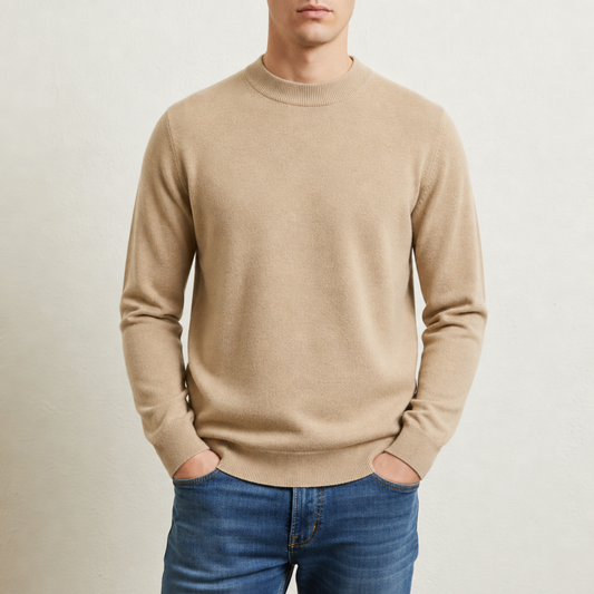 Cashmere Blend Mock Neck Sweater Regular Fit – Arden