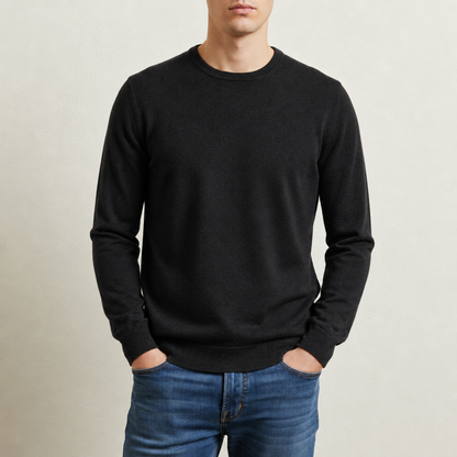 Crew Neck Sweater Lightweight Polyester Nylon Knit – Aurelia