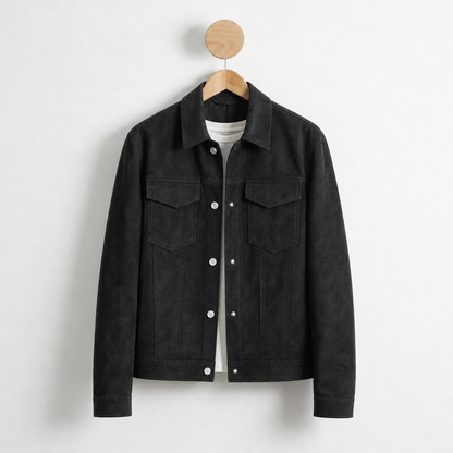 Women's Vegan Suede Button Up Jacket Refined Style – Sienna
