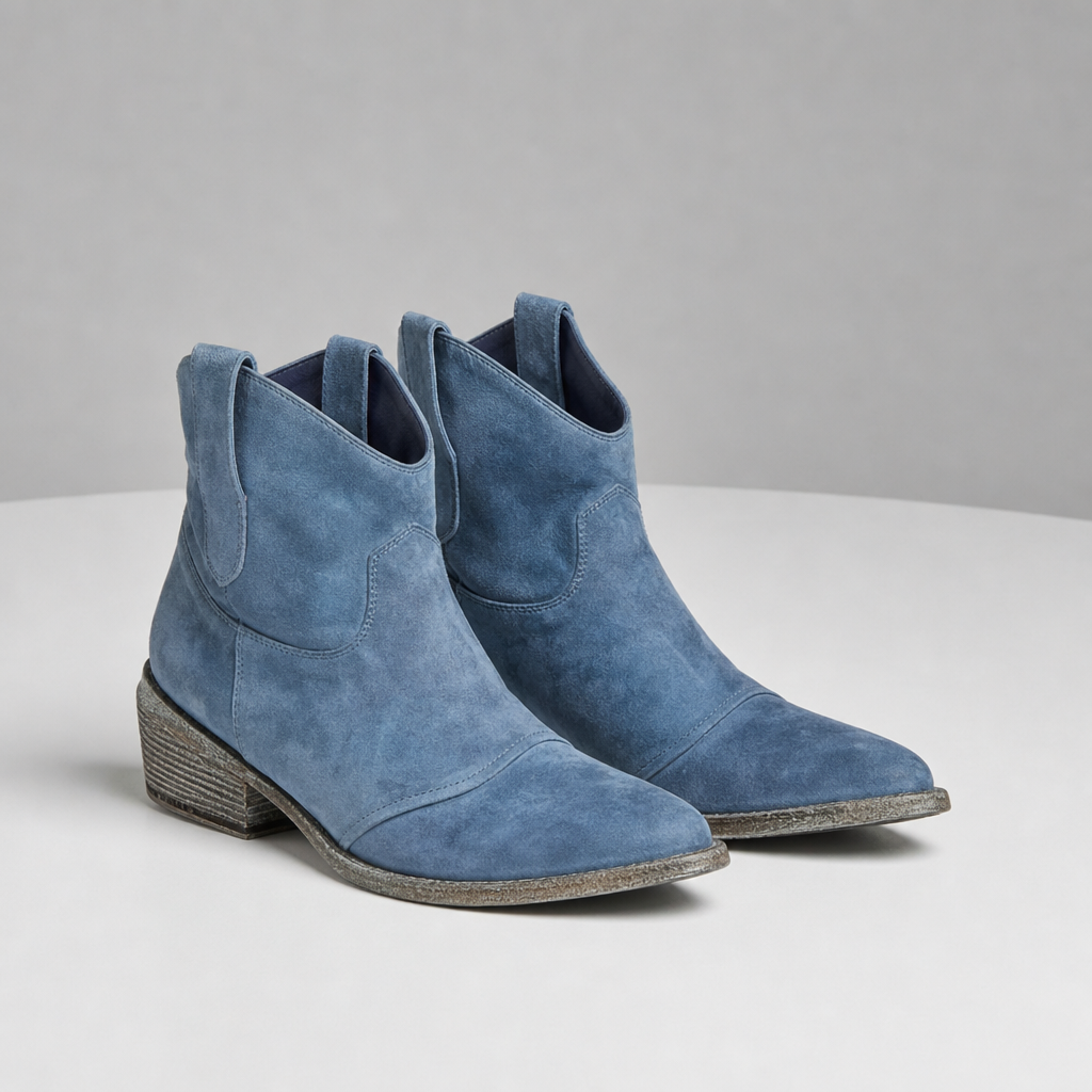 Western Ankle Boots for Women Pointed Toe Vegan Leather Slip On – Marlowe