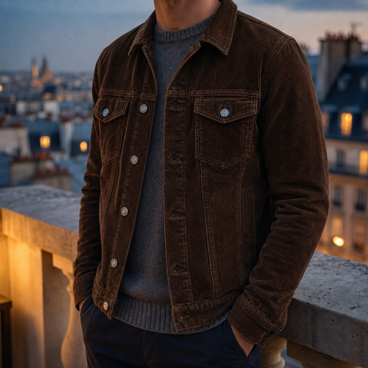 Cotton Blend Corduroy Work Jacket Relaxed Fit – Rowan
