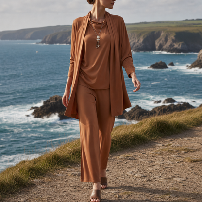 Three-Piece Loungewear Set Relaxed Fit Versatile Style – Elara