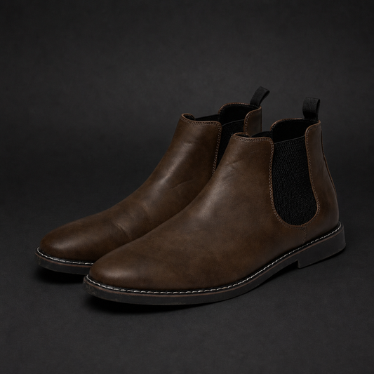 Chelsea Boots Faux Leather Slip On With Cushioned Insole – Marlowe