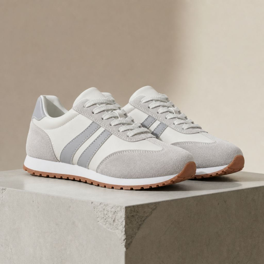 Retro Colorblock Sneakers with Cushioned Footbed and Arch Support – Elara