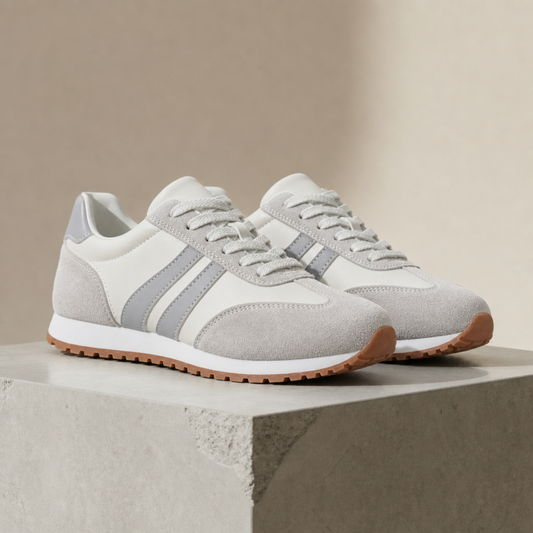 Retro Colorblock Sneakers with Cushioned Footbed and Arch Support – Elara