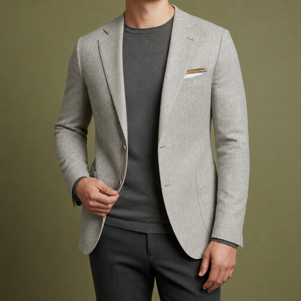 Men's Wool Blend Sport Coat Tailored Fit Textured Single Breasted – Arden