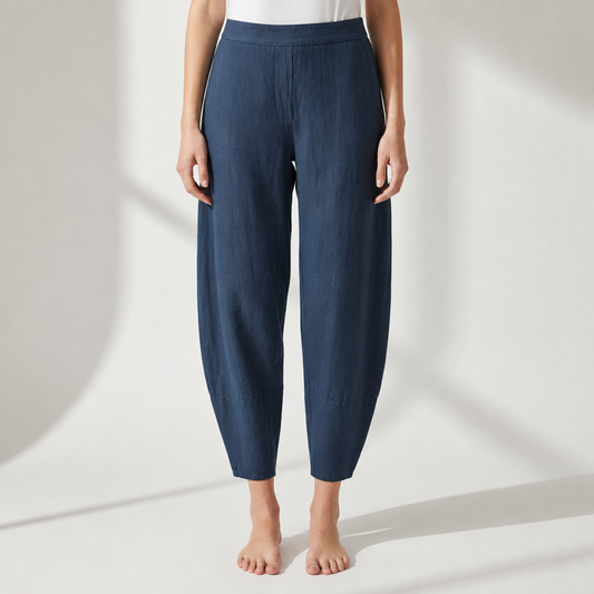 Women's Linen Blend Tapered Pull-On Pants High Rise – Marlowe