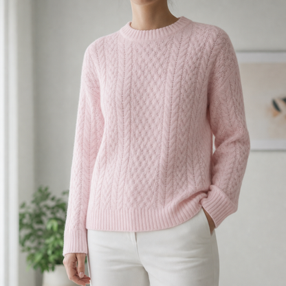 Cable Knit Sweater Relaxed Cotton Blend – Marlowe