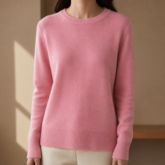 Merino Cotton Knit Sweater Lightweight Warmth – Alora