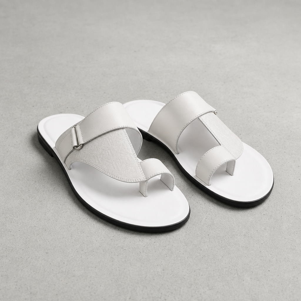 Toe-Loop Sandals for Women Faux Leather Cushioned Footbed – Marlowe