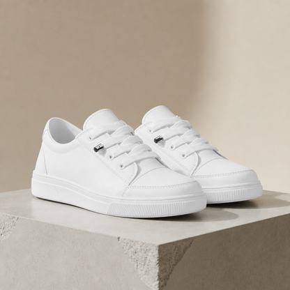 Slip-On Sneakers With Arch Support, White Lightweight Comfort – Elara