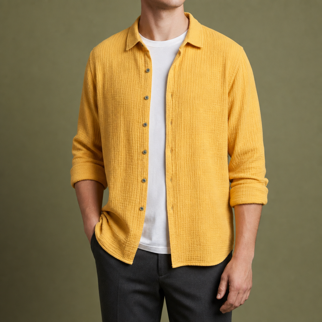 Cotton Gauze Casual Shirt Relaxed Fit – Marlowe