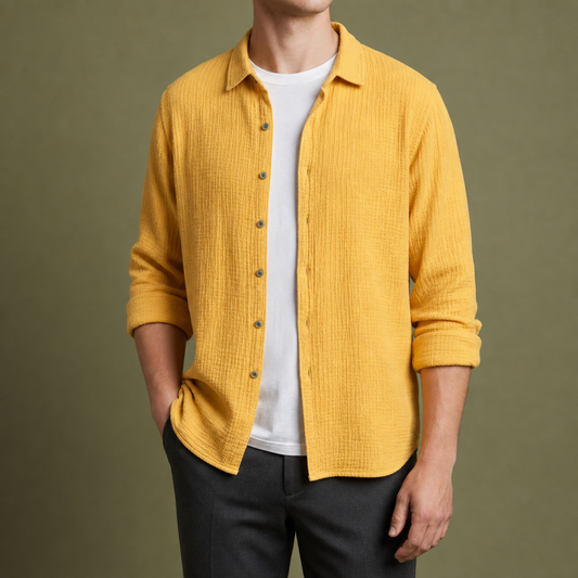 Cotton Gauze Casual Shirt Relaxed Fit – Marlowe