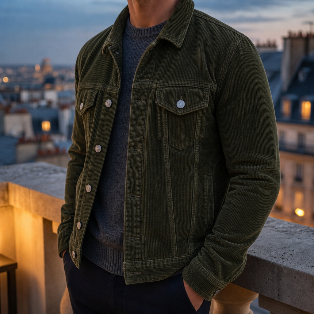 Cotton Blend Corduroy Work Jacket Relaxed Fit – Rowan
