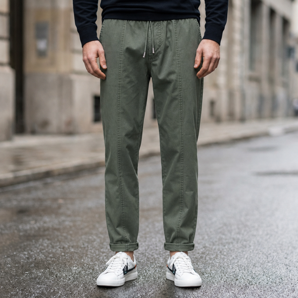 Men's Cotton Blend Tapered Drawstring Shorts Jogger Style – Rowan