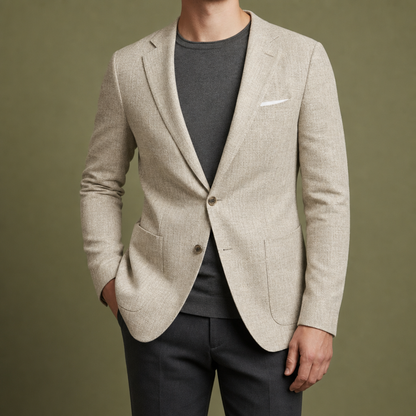Men's Wool Blend Sport Coat Tailored Fit Textured Single Breasted – Arden