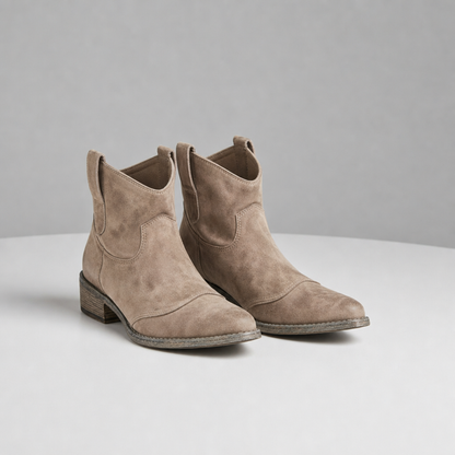 Western Ankle Boots for Women Pointed Toe Vegan Leather Slip On – Marlowe