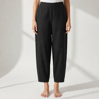 Women's Linen Blend Tapered Pull-On Pants High Rise – Marlowe