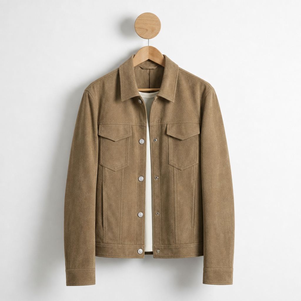 Women's Vegan Suede Button Up Jacket Refined Style – Sienna