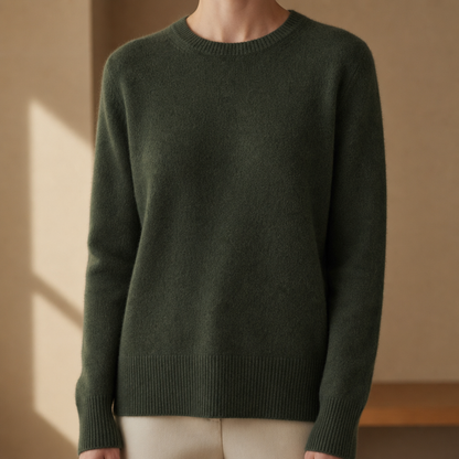 Merino Cotton Knit Sweater Lightweight Warmth – Alora