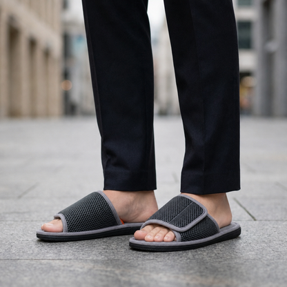 Women's Adjustable Mesh Slide Slippers Open-Toe Cushioned – Liora