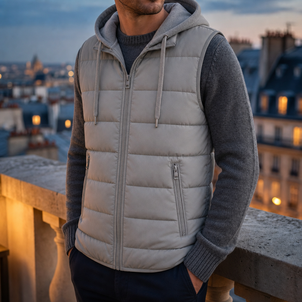Quilted Hooded Vest Lightweight Polyester Regular Fit – Arden