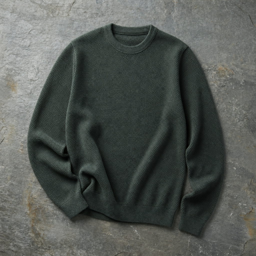 Textured Knit Sweater Cotton Blend Clean Fit – Marlowe